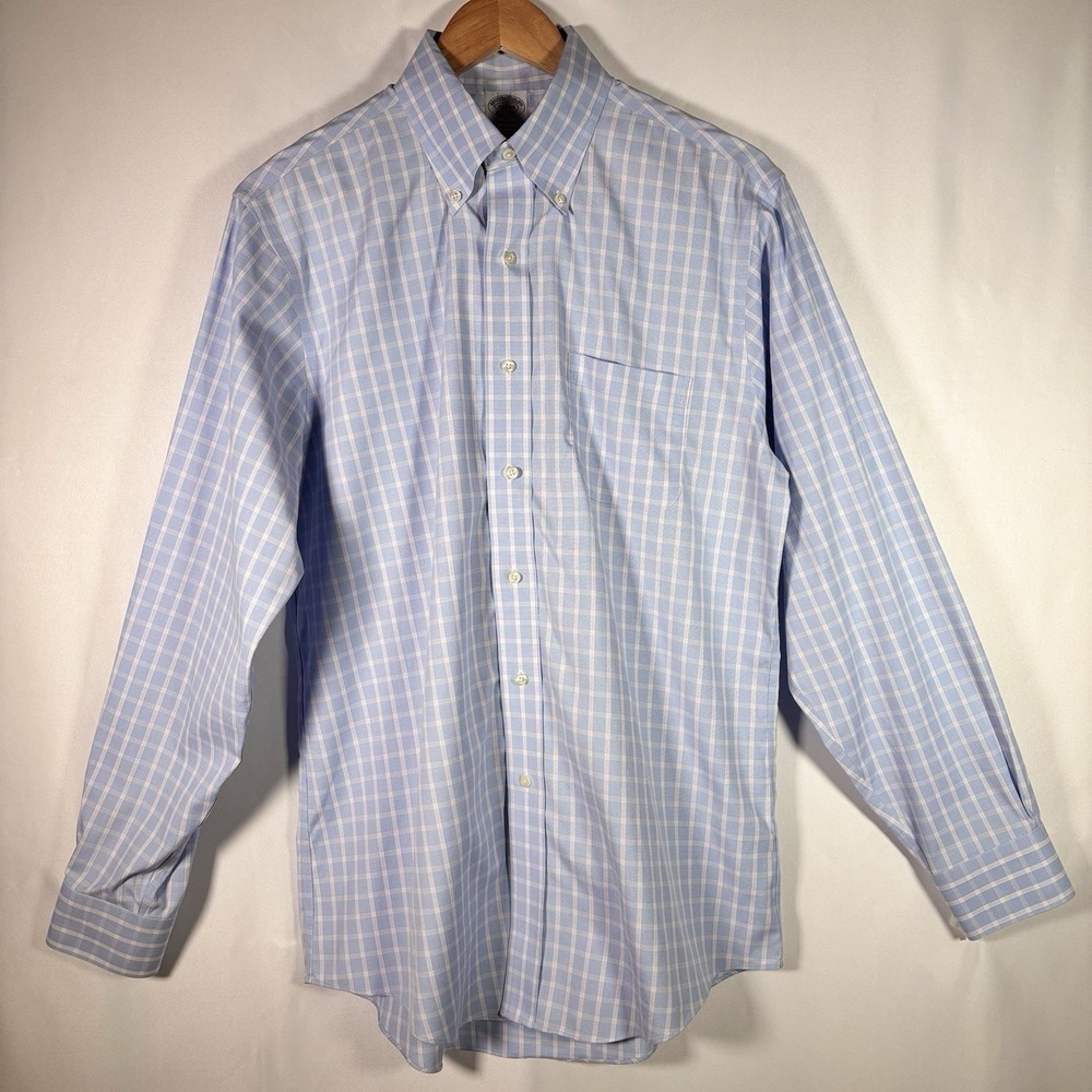 Brooks Brothers Non Iron Button Down Dress Shirt 15.5 34 Regent Original Polo